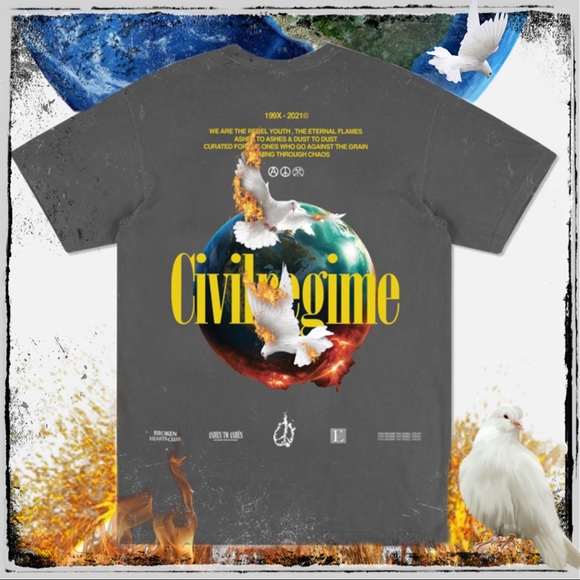 Civil Regime Life is Madness Tee- Pepper - Picture 1 of 8